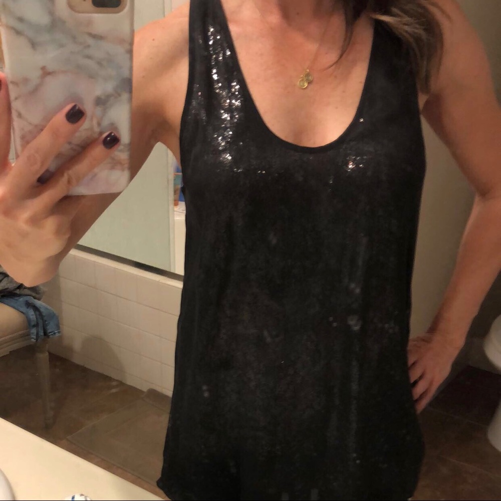 Joie silk and sequin top